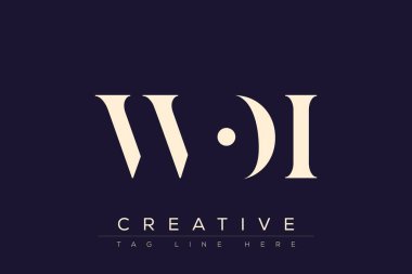 WOI soyut harf logosu tasarımı. Bu logo üç soyut harf tarafından tasarlanmıştır..