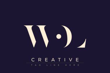 WOL soyut harf logosu tasarımı. Bu logo üç soyut harf tarafından tasarlanmıştır..