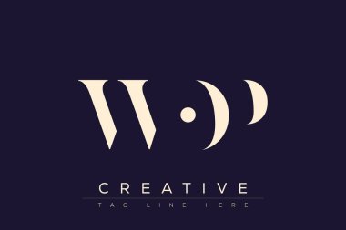 WOP abstract letter logo design. This logo is designed by three abstract letters.