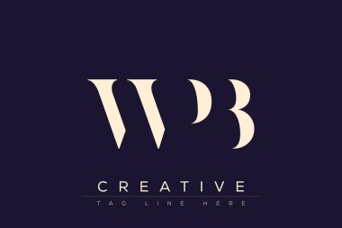 WPB soyut harf logosu tasarımı. Bu logo üç soyut harf tarafından tasarlanmıştır..