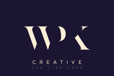 WPK soyut harf logosu tasarımı. Bu logo üç soyut harf tarafından tasarlanmıştır..