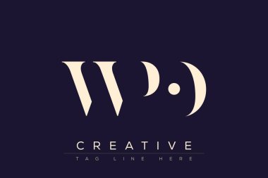 WPO soyut harf logosu tasarımı. Bu logo üç soyut harf tarafından tasarlanmıştır..