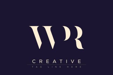 WPR soyut harf logosu tasarımı. Bu logo üç soyut harf tarafından tasarlanmıştır..