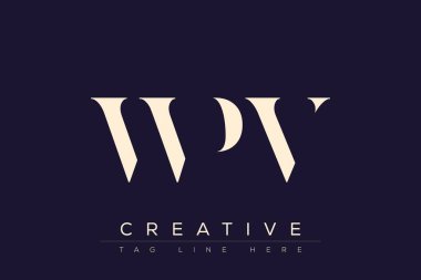 WPV soyut harf logosu tasarımı. Bu logo üç soyut harf tarafından tasarlanmıştır..