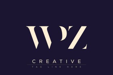 WPZ soyut harf logosu tasarımı. Bu logo üç soyut harf tarafından tasarlanmıştır..