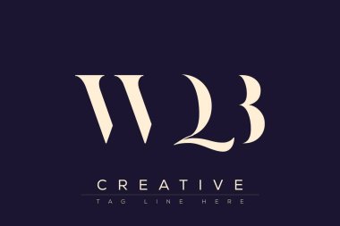WQB soyut harf logosu tasarımı. Bu logo üç soyut harf tarafından tasarlanmıştır..