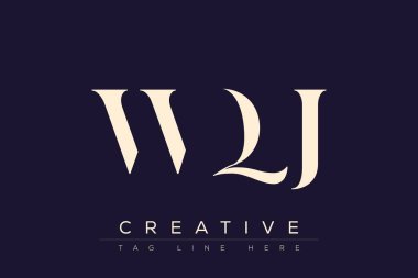 WQJ soyut harf logosu tasarımı. Bu logo üç soyut harf tarafından tasarlanmıştır..