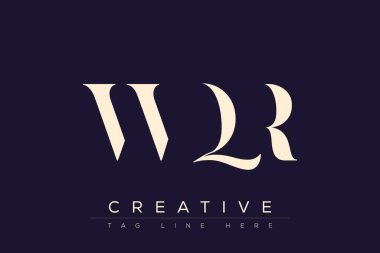 WQR soyut harf logosu tasarımı. Bu logo üç soyut harf tarafından tasarlanmıştır..