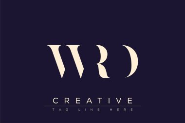 WRD soyut harf logosu tasarımı. Bu logo üç soyut harf tarafından tasarlanmıştır..
