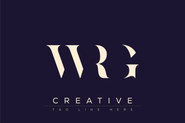 WRG soyut harf logosu tasarımı. Bu logo üç soyut harf tarafından tasarlanmıştır..