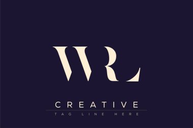 WRL soyut harf logosu tasarımı. Bu logo üç soyut harf tarafından tasarlanmıştır..