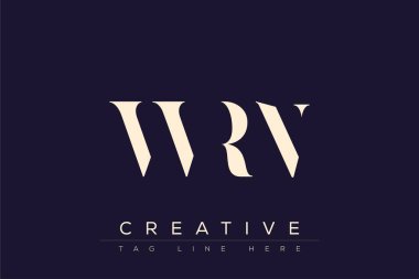WRN soyut harf logosu tasarımı. Bu logo üç soyut harf tarafından tasarlanmıştır..