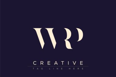 WRP soyut harf logosu tasarımı. Bu logo üç soyut harf tarafından tasarlanmıştır..