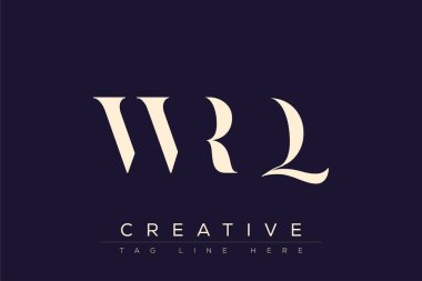 WRQ soyut harf logosu tasarımı. Bu logo üç soyut harf tarafından tasarlanmıştır..
