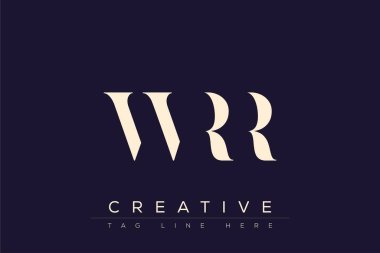 WRR soyut harf logosu tasarımı. Bu logo üç soyut harf tarafından tasarlanmıştır..