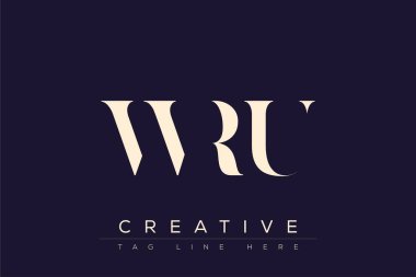 WRU soyut harf logosu tasarımı. Bu logo üç soyut harf tarafından tasarlanmıştır..