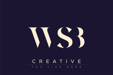 WSB soyut harf logosu tasarımı. Bu logo üç soyut harf tarafından tasarlanmıştır..