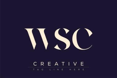 WSC soyut harf logosu tasarımı. Bu logo üç soyut harf tarafından tasarlanmıştır..