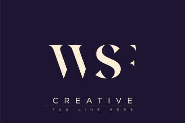 WSF soyut harf logosu tasarımı. Bu logo üç soyut harf tarafından tasarlanmıştır..