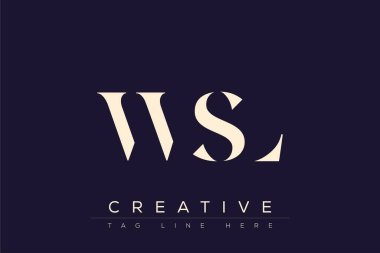 WSL soyut harf logosu tasarımı. Bu logo üç soyut harf tarafından tasarlanmıştır..