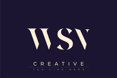 WSN soyut harf logosu tasarımı. Bu logo üç soyut harf tarafından tasarlanmıştır..