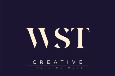 WST soyut harf logosu tasarımı. Bu logo üç soyut harf tarafından tasarlanmıştır..