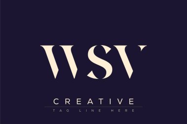 WSV soyut harf logosu tasarımı. Bu logo üç soyut harf tarafından tasarlanmıştır..