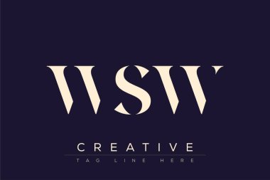 WSW soyut harf logosu tasarımı. Bu logo üç soyut harf tarafından tasarlanmıştır..