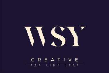 WSY soyut harf logosu tasarımı. Bu logo üç soyut harf tarafından tasarlanmıştır..