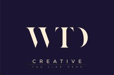 WTD soyut harf logosu tasarımı. Bu logo üç soyut harf tarafından tasarlanmıştır..