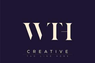 WTH soyut harf logosu tasarımı. Bu logo üç soyut harf tarafından tasarlanmıştır..
