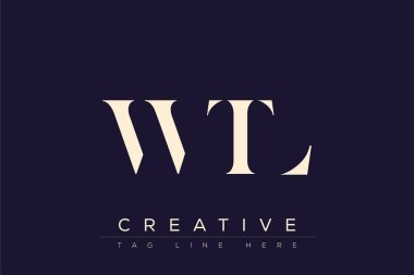 WTL soyut harf logosu tasarımı. Bu logo üç soyut harf tarafından tasarlanmıştır..