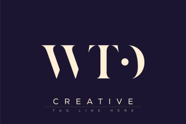 WTO soyut harf logosu tasarımı. Bu logo üç soyut harf tarafından tasarlanmıştır..