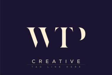 WTP soyut harf logosu tasarımı. Bu logo üç soyut harf tarafından tasarlanmıştır..