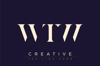 WTW soyut harf logosu tasarımı. Bu logo üç soyut harf tarafından tasarlanmıştır..