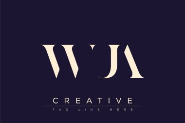 WUA soyut harf logosu tasarımı. Bu logo üç soyut harf tarafından tasarlanmıştır..