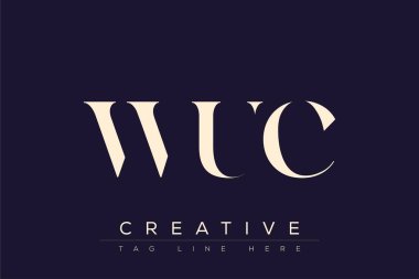 WUC soyut harf logosu tasarımı. Bu logo üç soyut harf tarafından tasarlanmıştır..