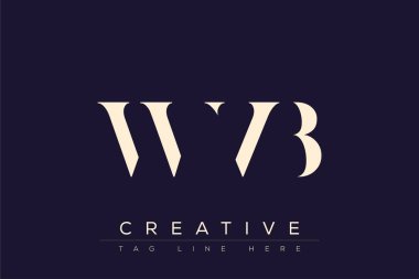 WVB soyut harf logosu tasarımı. Bu logo üç soyut harf tarafından tasarlanmıştır..