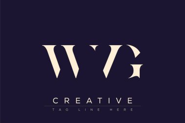 WVG soyut harf logosu tasarımı. Bu logo üç soyut harf tarafından tasarlanmıştır..