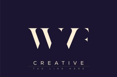 WVF soyut harf logosu tasarımı. Bu logo üç soyut harf tarafından tasarlanmıştır..
