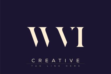 WVI soyut harf logosu tasarımı. Bu logo üç soyut harf tarafından tasarlanmıştır..