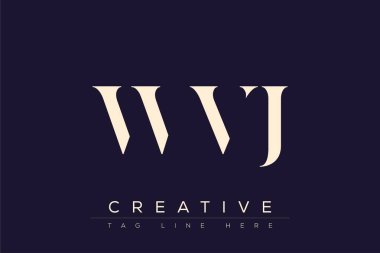 WVJ soyut harf logosu tasarımı. Bu logo üç soyut harf tarafından tasarlanmıştır..