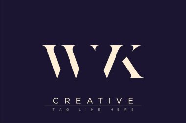 WVK soyut harf logosu tasarımı. Bu logo üç soyut harf tarafından tasarlanmıştır..