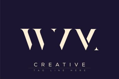 WVM soyut harf logosu tasarımı. Bu logo üç soyut harf tarafından tasarlanmıştır..
