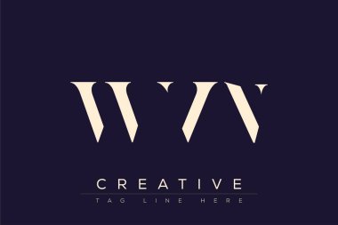 WVN soyut harf logosu tasarımı. Bu logo üç soyut harf tarafından tasarlanmıştır..