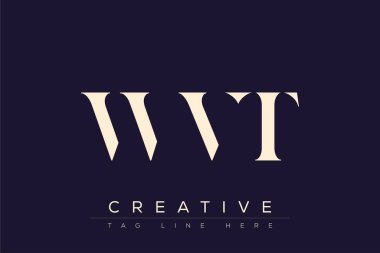 WVT soyut harf logosu tasarımı. Bu logo üç soyut harf tarafından tasarlanmıştır..
