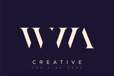 WWA soyut harf logosu tasarımı. Bu logo üç soyut harf tarafından tasarlanmıştır..
