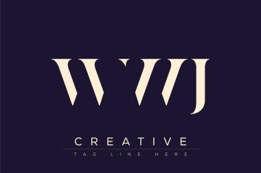 WWJ soyut harf logosu tasarımı. Bu logo üç soyut harf tarafından tasarlanmıştır..