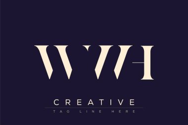 WWH soyut harf logosu tasarımı. Bu logo üç soyut harf tarafından tasarlanmıştır..