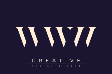 WWW soyut harf logosu tasarımı. Bu logo üç soyut harf tarafından tasarlanmıştır..